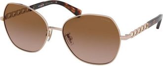 Coach HC7112 L1130 933113 Womens Sunglasses Gold Size 56