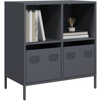 vidaXL Credenza Antracite 68x39x73,5 cm in Acciaio Laminato a Freddo - Vidaxl