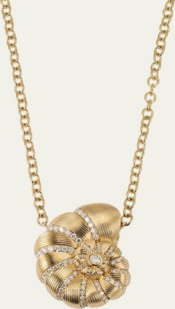 Sydney Evan 14K Fluted Nautilus Shell Necklace