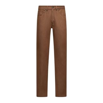 Moncler Vaqueros Rectos de Denim - Trousers - Hombre - Marr&oacute;n - S