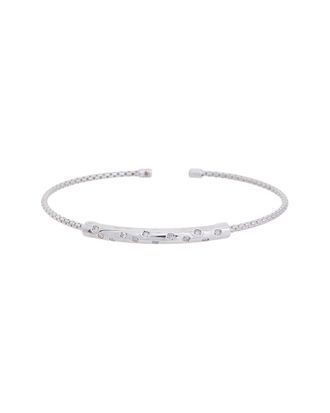 Meshmerise 18K Plated 0.10 Ct. Tw. Diamond Mesh Bangle