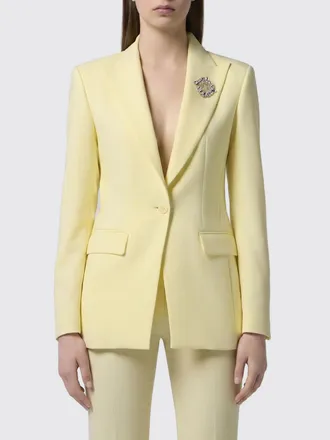 Philipp Plein Blazer monopetto in cr&ecirc;pe con spilla