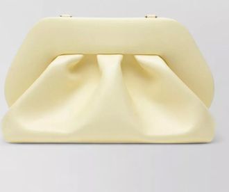 Themoir&egrave; structured frame clutch bag pleated design