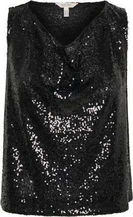 Part Two Sequin Top zonder mouwen - Dames - Tops zonder mouwen - Zwart - 2XL - Polyester - Tops