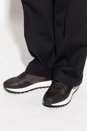 Emporio Armani Sports Shoes With Logo Appliqu&eacute;, Mens, Brown