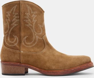 AllSaints Cow Leather Jacques Suede Western Boots, Size: UK 12/US 13/EU 46