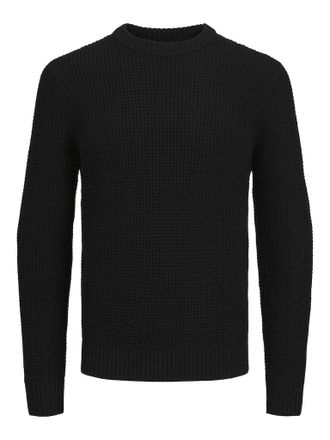 Jack & Jones Plus Size Mens Jjliam Knit Crew Neck Pls Jumper, Black, 6XL