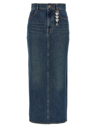 Area Zip Slit Midi Skirt