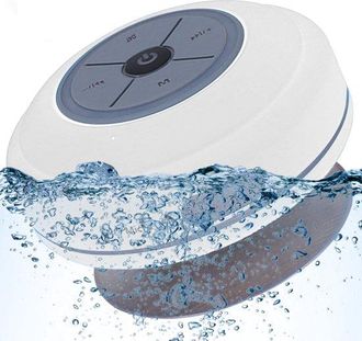 OEM Altavoz Bluetooth Impermeable Para Ducha, Audio Inal&aacute;mbrico Port&aacute;til, Botones De Control Integrados, Altavoz, Ventosa Potente, Piscina, Blanco