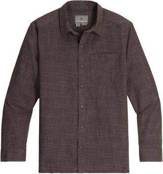 Royal Robbins Hempline Spaced Button-Up Shirt in Seal Brown at Nordstrom, Size Xx-Large