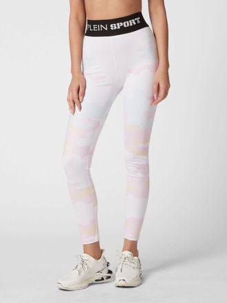 Plein Sport High-Waisted Camouflage Print Skinny Leggings