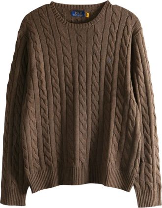 Polo Ralph Lauren cable knit crew neck sweater - Brown