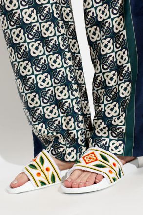 Casablanca Flip-flops With Logo, Womens, White