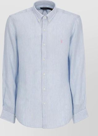 Ralph Lauren striped linen cotton shirt button down collar