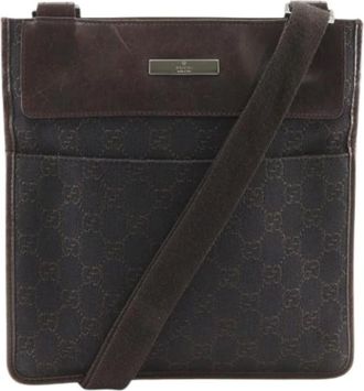 Gucci Pre-owned Cross Body Bags, male, Brown, Size: ONE SIZE Pre-owned Vintage Shoulder Bag