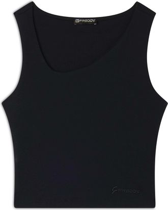 Freddy Tanktop FREDDY Tank S25WMCT3, Damen, Gr. XL, grau (anthrazit), Obermaterial: 97% Baumwolle CO. 3% Elasthan EL., Tops Tanktop