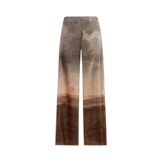 Pierre-Louis Mascia Wide Trousers, female, Brown, Size: XS Adastrgum Palazzo Trousers