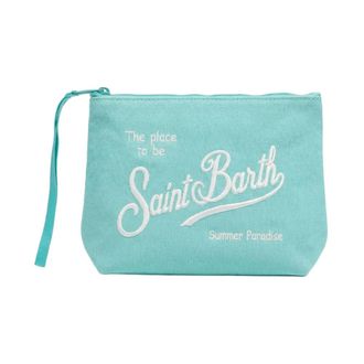 MC2 Saint Barth Clutches, female, Blue, Size: ONE SIZE Aline Piquet Clutch Bag