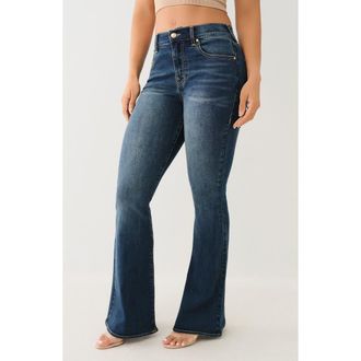 True Religion Charlie Flare Leg Jeans in Dark Shivering at Nordstrom Rack, Size 32