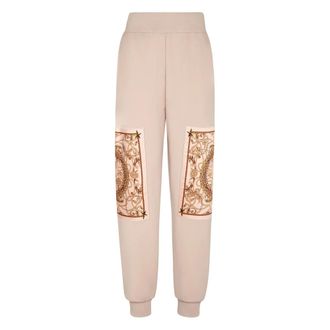 Philipp Plein Joggingbroek New Baroque - Dames - Sweatpants - Beige - M - Katoen - Broeken