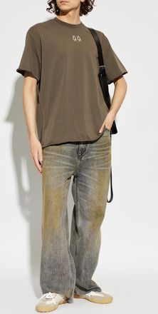 44 Label Group T-shirt With Printed Logo, Mens, Brown