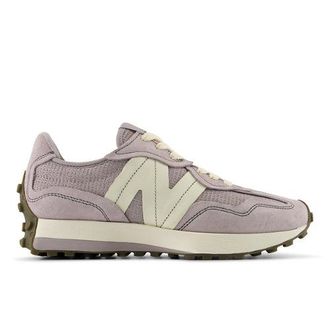 New Balance Unisex 327W en Gris/Beige, Gamuza/Malla, Talla 37.5