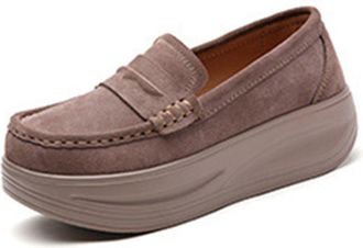 Generic Womens Platform Soled Sneakers Low Top, Womens Platform Slip On Sneakers, Plus Size Casual Shoes Solid Color Comfortable Shoes Fashion Soft-Soled Trai