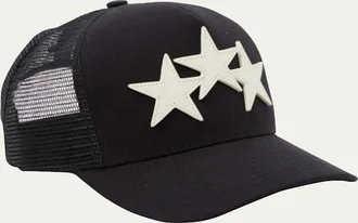 Amiri Mens 3-Star Trucker Hat