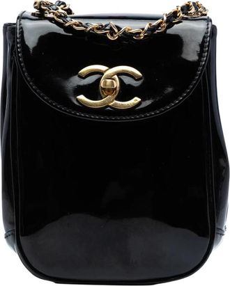 Chanel Pre-owned Chain Detail Shoulder Bag - Dames - Vintage Mini Tas - Zwart - ONE Size - Vintage