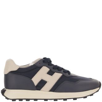 Hogan H601 Grey Perforated Leather Mesh Sneakers