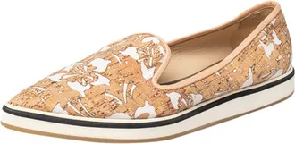 Nicholas Kirkwood Beige/white Cork And Fabric Pointed Toe Slip On Sneakers