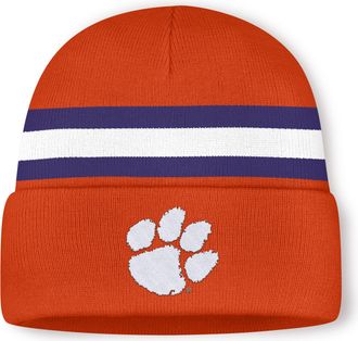 Nike Clemson Primetime Utility Campus Nike Mens College Cuffed Beanie in Orange | N41C89MCLN-GBC