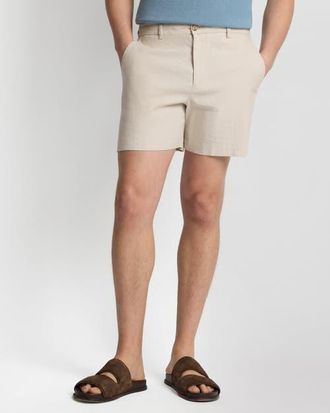 Onia Stretch Linen 6 Short in Stone at Nordstrom, Size 34