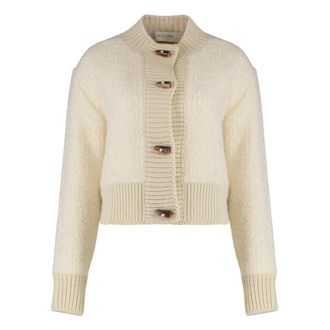 Golden Goose Truien & Vesten, Dames, Beige, S, Katoen, Cardigan in knit