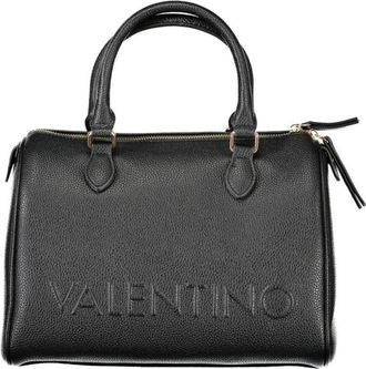 Valentino Tassen, Dames, Zwart, ONE Size, Polyethyleen Handtas met Verstelbare Riem en Interne Zak