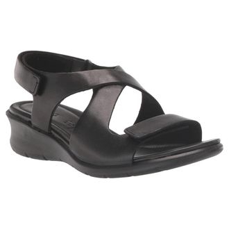 Ecco Ecco Felicia 216643 Leather Womens Hook and loop Sandals - Black - Size:UK 6.5-7