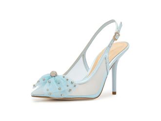 Jessica Simpson Lavilra Tulle Bow Embellished Pumps Womens Shoes Light Blue : 5.5 M, Rubber