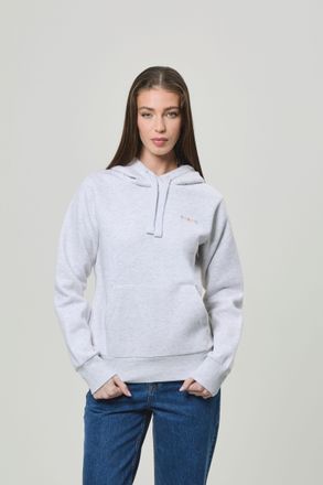 Bench Kapuzensweatshirt BENCH. REION_HOODY, Damen, Gr. 36, grau (ice grau marl), Sweatware, Obermaterial: 60% Baumwolle, 40% Polyester, bedruckt, Rundhals, 