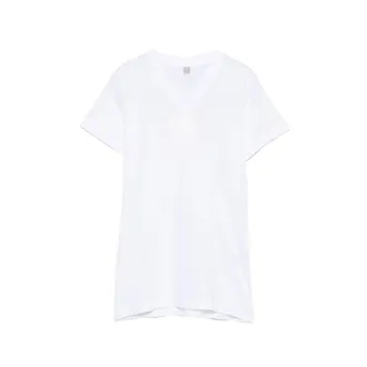 Toteme Wide-ribbed V-neck T-shirt