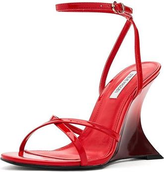 Steve Madden Layers Womens Sandals Red Patent : 8.5 M, Synthetic