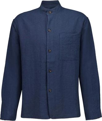 Commas Camicia con colletto alla coreana - Blu