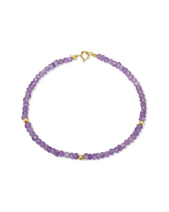Jewelmak 14K Amethyst Bracelet