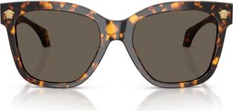 Versace 55mm Square Sunglasses in Havana Yellow /Brown at Nordstrom