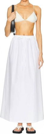 Aexae Cotton Maxi Skirt In White