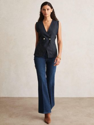 Paige Paige Marciella Blue High Rise Flared Jeans, 25