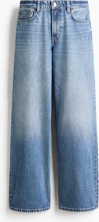 H&M Baggy Regular Waist Jeans in Light Denim Blue at Nordstrom, Size 14
