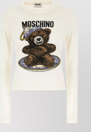Moschino knitwear crew neck graphic print long sleeves