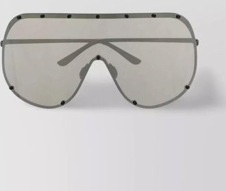 Rick Owens shield sunglasses with stainless steel frame