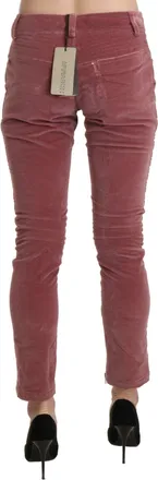 Ermanno Scervino Womens Red Mid Waist Skinny Cotton Pants