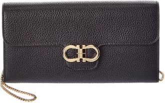 Ferragamo Ferragamo Gancini Leather Wallet On Chain